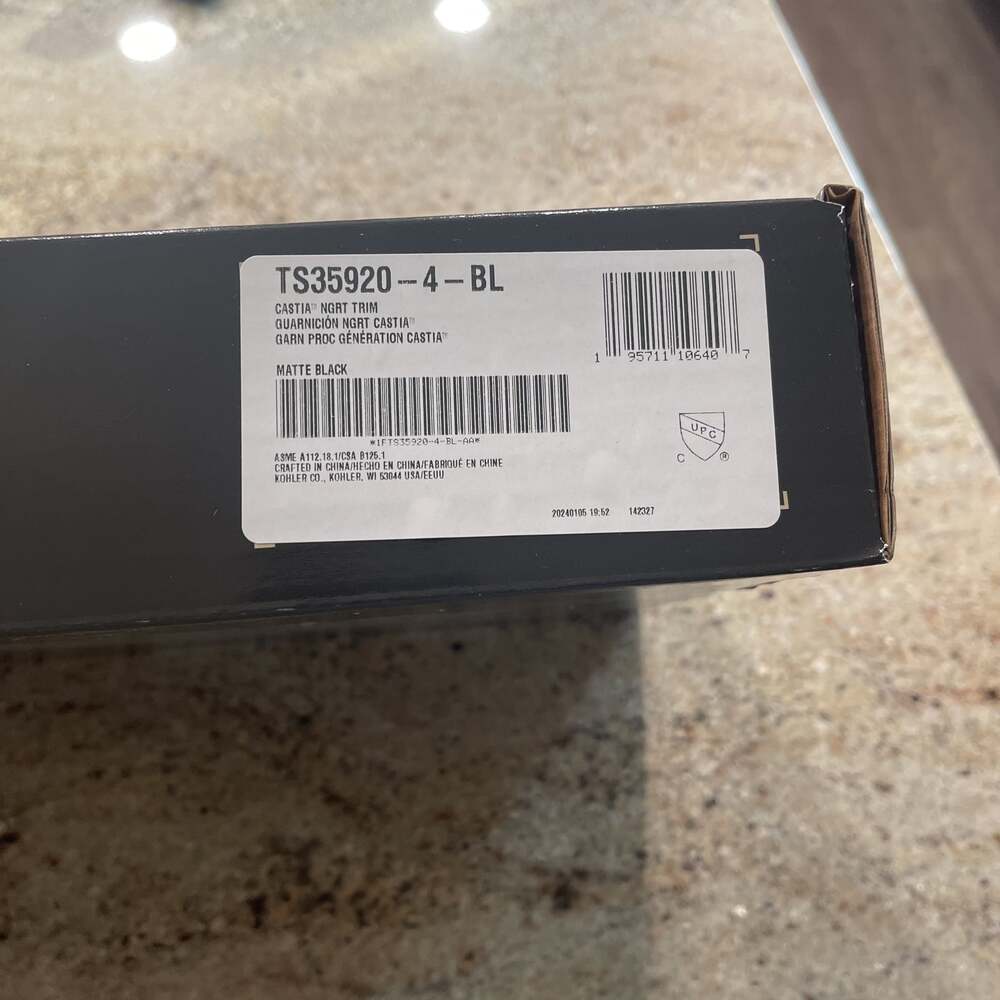 Kohler Castia Rite-Temp Valve Trim Kit - Matte Black‎ (TS35920-4-BL)